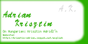 adrian krisztin business card